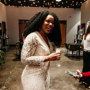 Lulu's Cream Lace Long Sleeve Jumpsuit